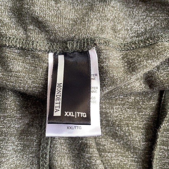 XXL HEATHERED GREEN CAPRI PANTS W/ POCKETS - Picture 5 of 6